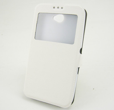 Кожени калъфи Кожени калъфи за LG Кожен калъф тефтер стойка и клипс FLEXI Book Style S-View за LG ZERO H650 бял